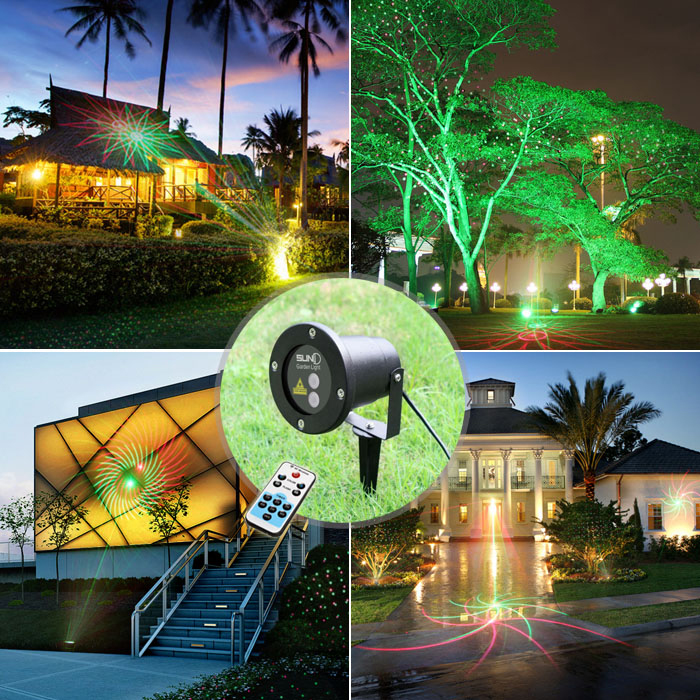 20 Patterns Red Green Laser Lawn Lamp Outdoor Waterproof Lights - Click Image to Close